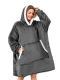 Sweat-Plaid à Capuche Oversize – Plaid Portable Polaire