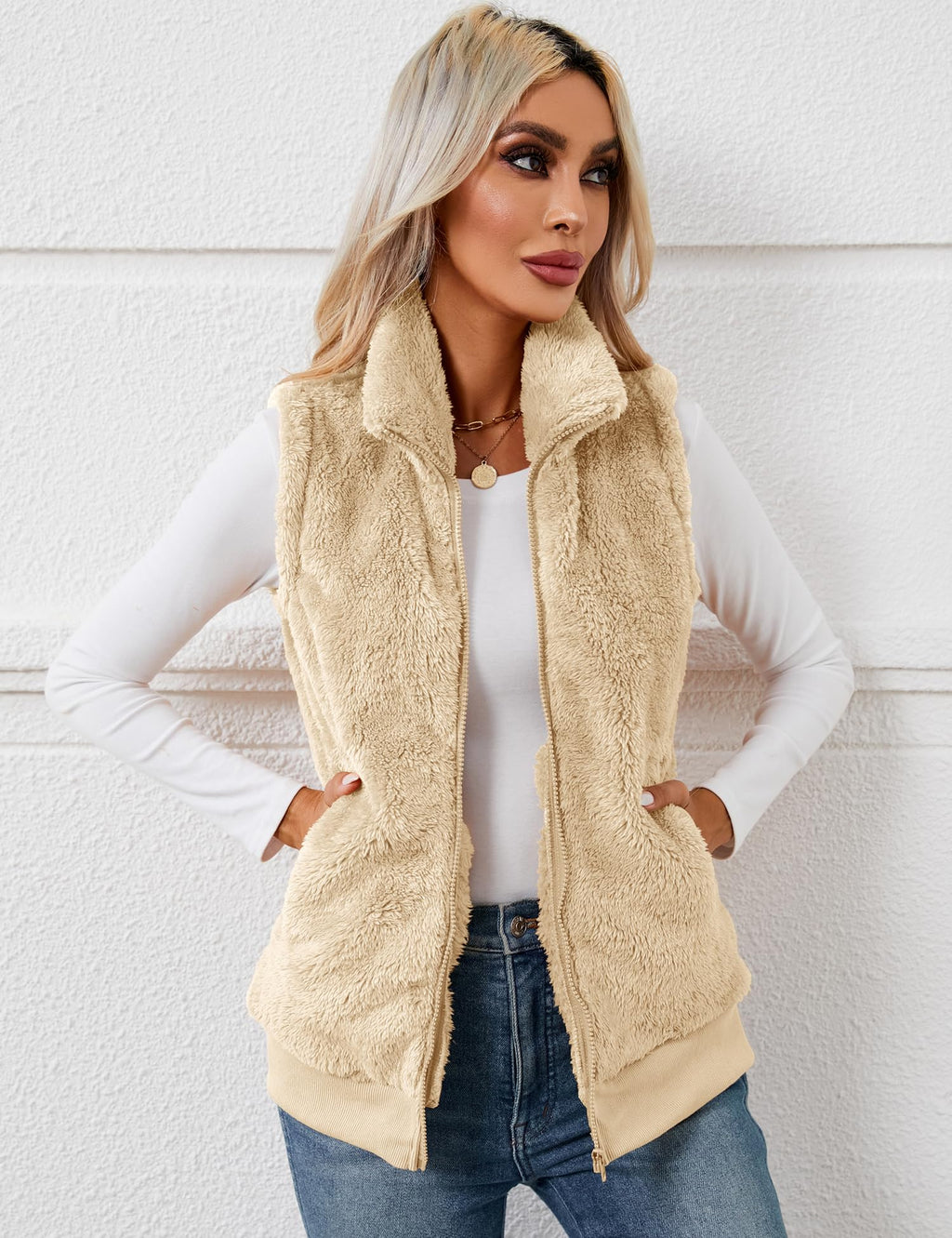 Gilet Sherpa Polaire Zippé – Doudou Sans Manches