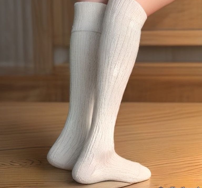 Chaussettes Hautes Genoux Laine – Chaleur Jambes Cocooning